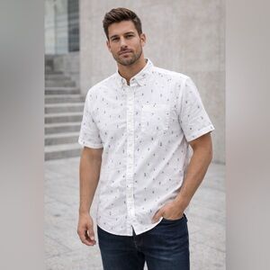 Heritage 1981 Cactus Print Button Down Shirt Short Sleeve Men XXL NWT